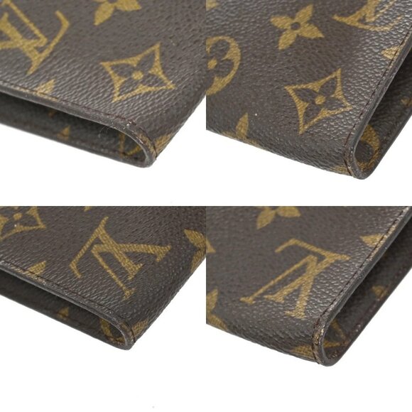 LOUIS VUITTON LV Logo Bucket GM Pouch Bag Monogram Leather Brown Gold - Picture 7 of 13